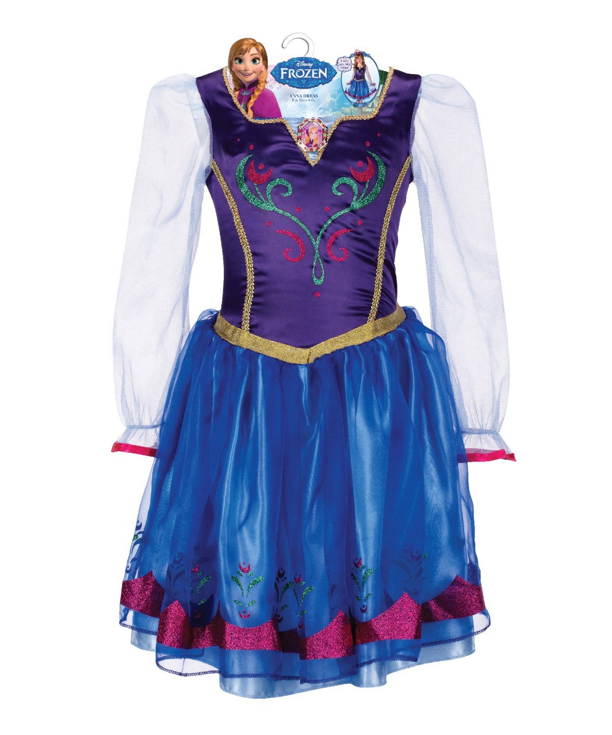 F68018  Frozen Spring girl princess long-sleeved dress